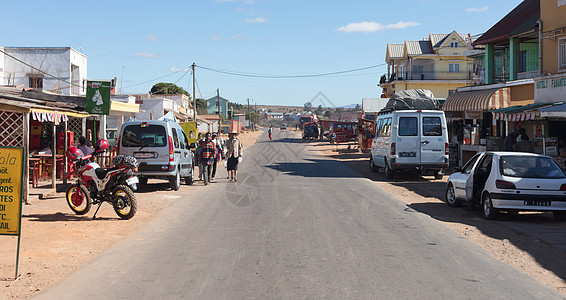 马达加斯加于2019年7月25日July 25 2019路边一个典型城市的景象沥青图片