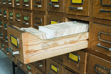 带有抽屉的旧档案记录参考数据库知识内阁卷宗历史古董图书馆记忆图片