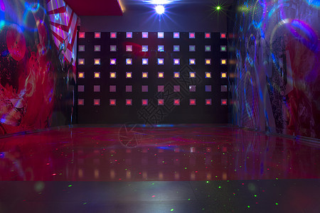 有七彩灯光的迪斯科音乐会夜生活音乐光谱乐趣夜店派对欢呼迪厅激光图片