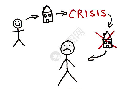 房地产和危机概念图示(不动产和危机构想说明)图片