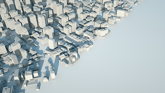白色表面上的抽象现代白色城市天际商业蓝色天线办公室绘画中心建造建筑金融图片