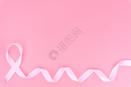 粉红背景粉色丝带乳腺癌 并有复制空间药品机构疾病传单邀请函卷曲卡片治愈丝带生活图片