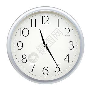 模拟墙时钟圆形小时数字手表商业白色滴答办公室工作圆圈图片