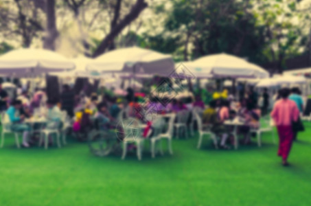 模糊节食品摊位食物展示派对假期景观卡车店铺零售城市图片