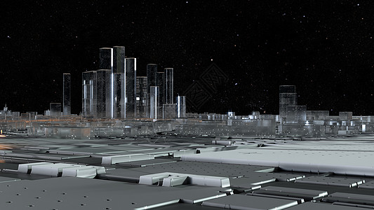 3D玻璃城市 有光亮的道路风光旅游都市运输街道外观路灯景观夜空星尘图片