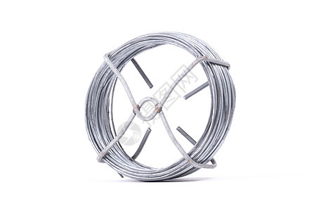 金属铁丝卷工艺灯丝电缆线圈圆圈硬件工业工厂纤维白色图片