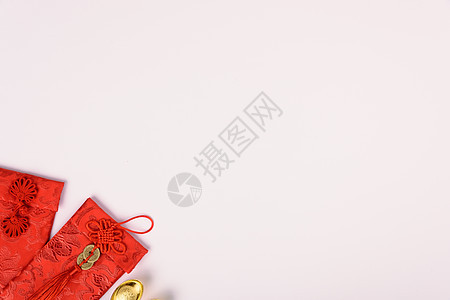 中华新年节的概念 平坦的天观水果月球桌子风格农历节日金子橙子传统财富图片