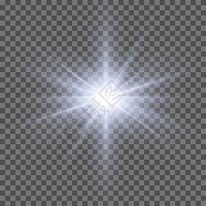 灯光明亮的闪光效果 明亮的辉光插图 具有闪闪发光的完美效果 星爆 阳光图片