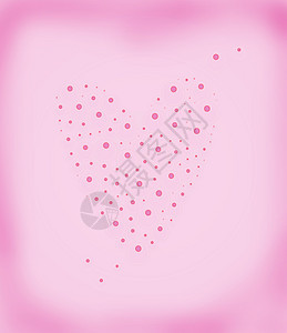 粉色泡泡情人节心形图片