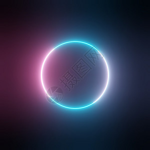 深色背景上的霓虹灯圆框活力俱乐部派对曲线娱乐耀斑漩涡地球技术蓝色图片