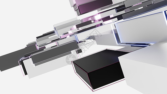光暗立方体的抽象背景盒子技术矩形3d几何插图建筑学墙纸建造团体背景图片