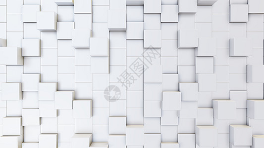 白色立方体背景的抽象 3D 插图正方形沉思组织建筑学商业公司空间电脑艺术建筑图片