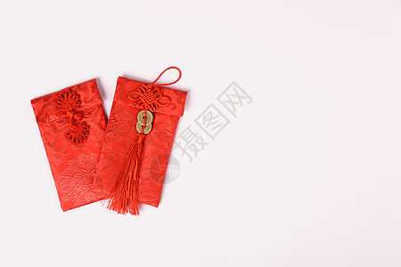 中华新年节的概念 平坦的天观庆典繁荣传统节日橙子桌子信封农历金子假期图片