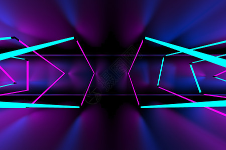 3d 背景抽象渲染 简单几何的 3d 插图蓝色科学墙纸技术魔法辉光反射线条粉色俱乐部图片