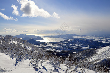 日本北海道滑雪旅行娱乐粉末跑步团体家庭男人力量喜悦滑雪者图片