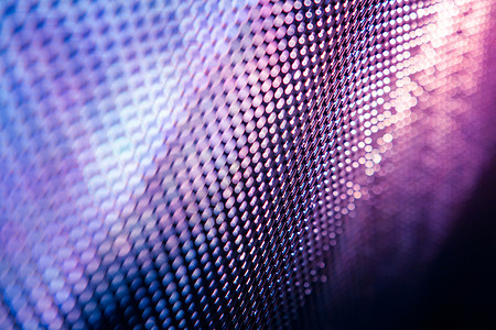 特写 LED 模糊屏幕  LED 软焦点背景 摘要技术视频电视灯泡电视墙网格展示圆形紫色贴片图片