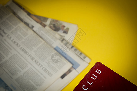 俱乐部贺卡和报纸图片