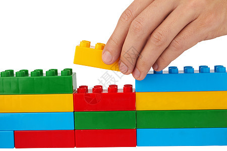 砖结构童年塑料游戏教育绿色盒子战略立方体白色孩子图片