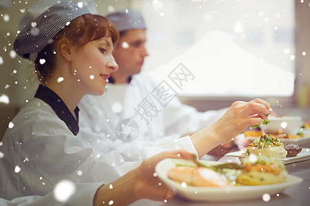 积雪复合图象牛肉职业同事微笑食物计算机男性午餐制服绘图图片