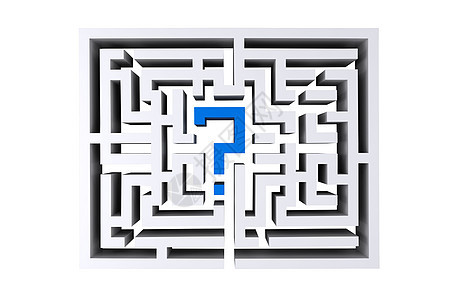 Maze 问答标记蓝色白色标点问号圆圈动画片黑色辉光背景图片