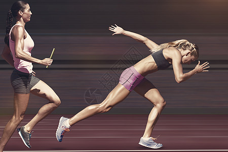 运动女性竞跑的复合形象体操双手竞技挑战竞争比赛运动员竞赛赛跑者女士图片