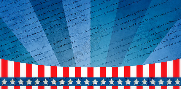 美国自然风光独立宣言的合成图像红色条纹字体蓝色脚本计算机星星绘图背景