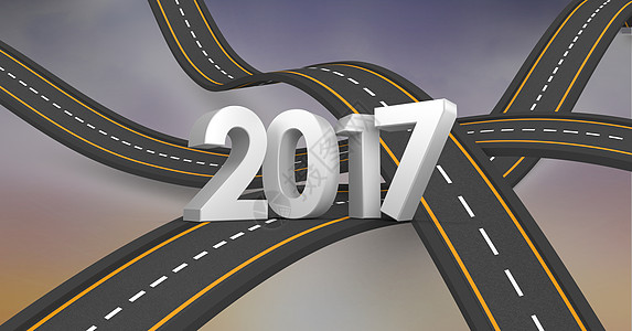 2017年与重叠道路3D复合图像对比图片