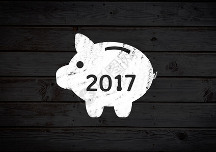 2017年小猪银行储蓄木板桌子银行业木地板木头图片