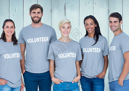 微笑的志愿者的数字组合数字合成福利地板图形捐赠手势帮助栅栏道德击剑团队图片
