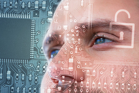 绿色眼睛的人类综合形象绿眼货币想像力机械效果机器关系视觉成就计算机图片