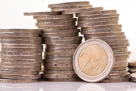 欧元硬币经济学市场金属通货膨胀收益交换现金金子储蓄价格图片