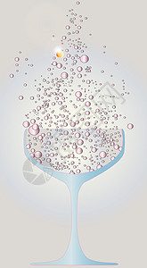三泡台粉粉泡玻璃杯艺术品饮料粉色插图派对气泡艺术酒精庆典眼镜背景