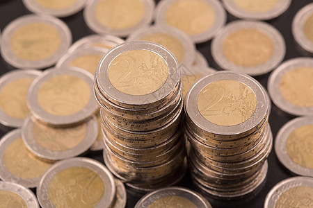 欧元硬币现金投资交换通货膨胀金属收益金融首都金子联盟图片