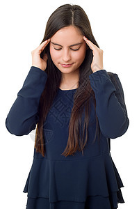 头痛办公室青少年损失工作压力教育疼痛商务挫折女士图片