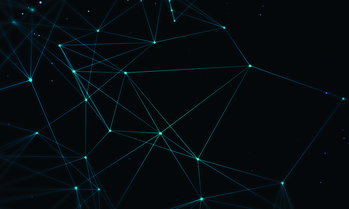 抽象网络黑暗背景 线连接表示概念科学插图网格推介会多边形墙纸蓝色技术三角形电脑图片