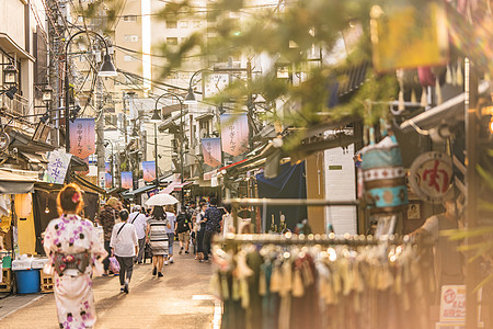 著名的楼梯 意思是黄昏台阶建筑物城市银座文化商圈脚步和服浴衣景色咖啡店图片