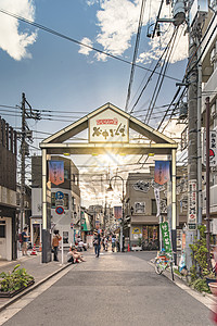 著名的楼梯 意思是黄昏台阶购物街商圈江户和服风景旅游假期商业日落文化图片