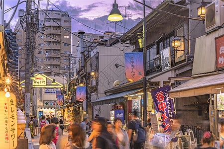 雅纳卡银座街购物街 旧旧法老街美食家双方商店浴衣银座景观和服城市向日葵咖啡店图片