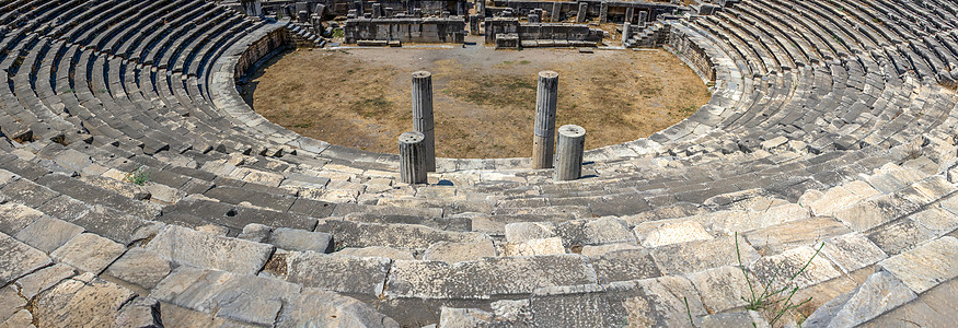 土耳其Miletus 古代剧院内地 土耳其历史剧场考古学古董废墟建筑学博物馆座位建筑文化图片