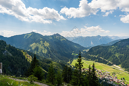 齐勒塔尔山高山坦海姆高清图片