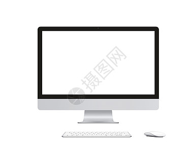 iMac 计算机无线键盘和鼠标模拟图片