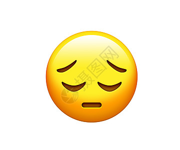 表情符号黄色失望沮丧的脸和闭上眼睛 ico漫画愤怒悲伤眼睛插图图片