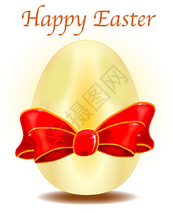 金蛋季节丝带宗教红色黄色假期卡片基督白色庆典图片