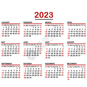 2023年最低指标日历背景图片