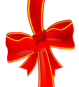 圣诞盒蝴蝶结丝绸艺术包装红带讯息季节性丝带插图标签背景图片