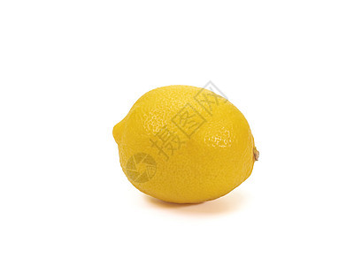 白色背景的新鲜黄柠檬有机食品热带食物黄色水果果汁图片