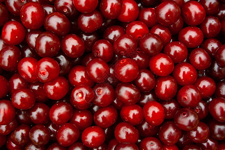 圆熟的樱桃堆甜点季节叶子店铺市场农场食物农业浆果团体图片