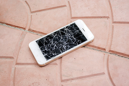 侧视图损坏的电话触摸屏技术手机碰撞屏幕商业细胞粉碎玻璃裂缝图片