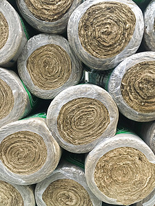 许多矿山羊毛包的背景磁带涂层温度装修屋顶工人房子泡沫绝缘聚合物图片