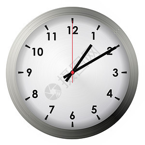 模拟金属壁时钟手表小时圆圈金属工作时间数字商业办公室模拟图片